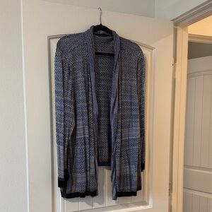 Nic & Zoe Striped Open-Front Cardigan